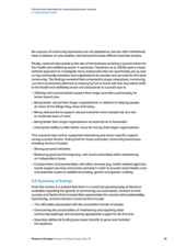 Factors that contribute to community business success 3. Desk-based review